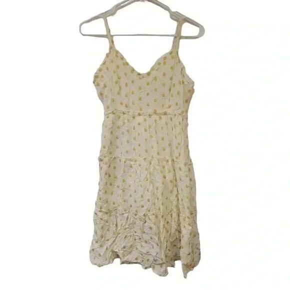 Sim & Sam Women's Ivory & Yellow Polka-dot Sundress NEW - Picture 2 of 14